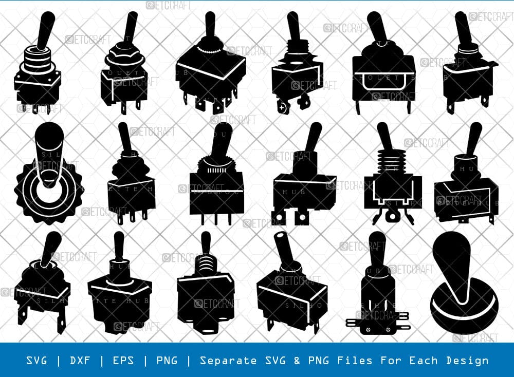 Toggle Switch Svg Cricut Cut Files Png Bundle, SB01170 - So Fontsy