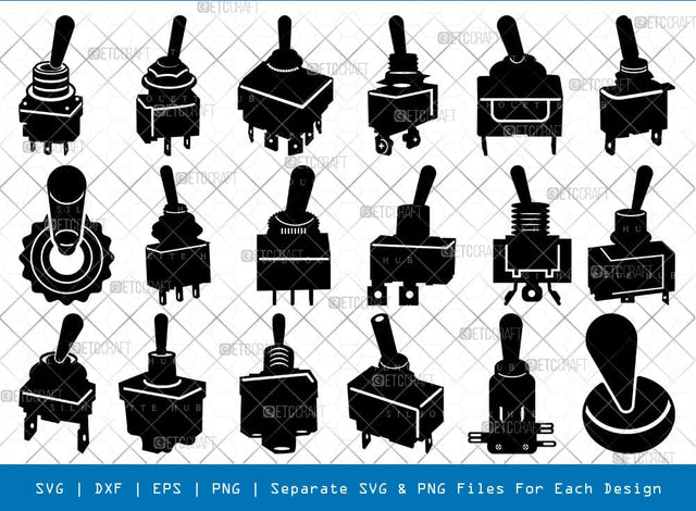 Toggle Switch Svg Cricut Cut Files Png Bundle, SB01170 SVG ETC Craft 