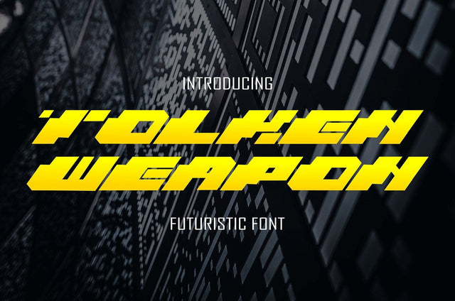 Tolken Weapon - Racing Typeface 2023 Font Mozzatype 