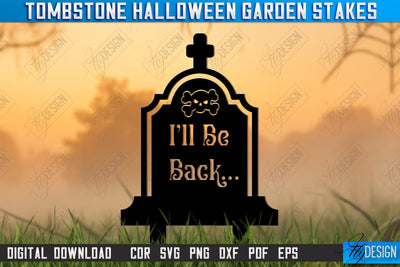 Tombstone Garden Stakes Laser Cut | Halloween | Seasonal Garden Decoration | Lawn Stake | Garden Sign | CNC File SVG Fly Design 