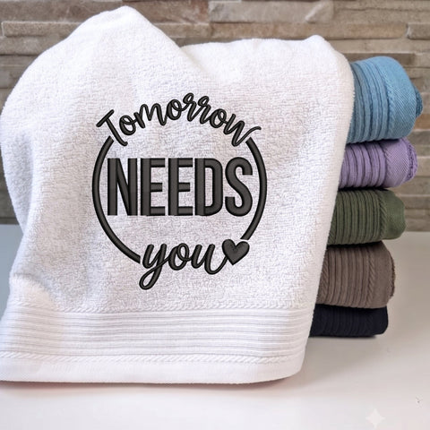 Tomorrow Needs You Embroidery Design – Motivational Mental Health Awareness Quote Machine Embroidery File Embroidery/Applique DESIGNS PatternFeed8 