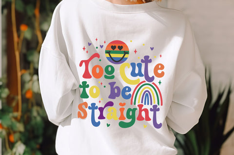 Too cute to be straight svg Design SVG Regulrcrative 