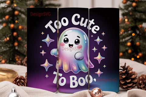 Too Cute To Boo 20oz Tumbler Wrap Sublimation DesignSVG 