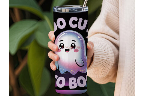 Too Cute To Boo 20oz Tumbler Wrap Sublimation DesignSVG 