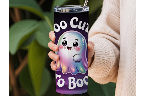 Too Cute To Boo 20oz Tumbler Wrap Sublimation DesignSVG 