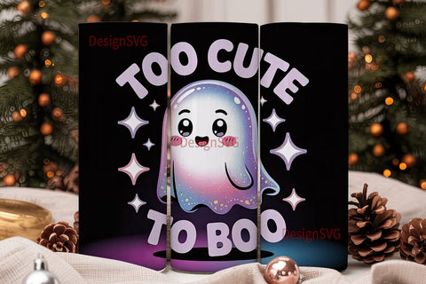 Too Cute To Boo 20oz Tumbler Wrap Sublimation DesignSVG 