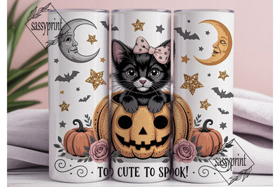 Too Cute To Spook 20oz Tumbler Sublimation sassyprint 