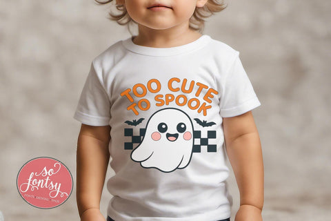 Too Cute to Spook - Adorable Halloween SVG PNG DXF EPS Files SVG So Fontsy VIP Design Shop 