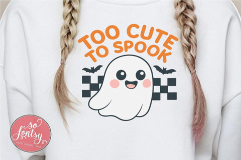 Too Cute to Spook - Adorable Halloween SVG PNG DXF EPS Files SVG So Fontsy VIP Design Shop 