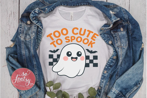 Too Cute to Spook - Adorable Halloween SVG PNG DXF EPS Files SVG So Fontsy VIP Design Shop 