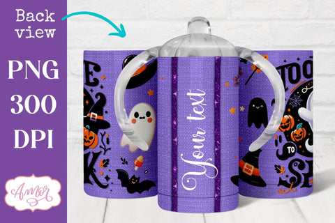 Too cute to spook sippy cup sublimation | Halloween PNG Sublimation Amorclipart 