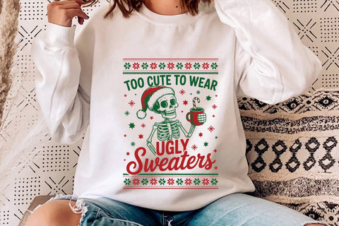 Too Cute To Wear Ugly Sweaters SVG Angelina750 