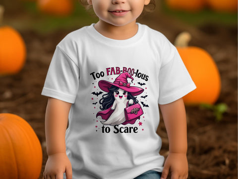 Too fab-boo-lous to scare sublimation png file, Halloween spooky cute witch design Sublimation Luvleigh Digitals 