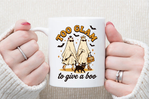 Too Glam to Give a Boo,Funny Halloween Sublimation designartist 