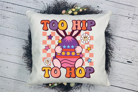 Too Hip to Hop - Groovy Easter Sublimation Sublimation CraftLabSVG 
