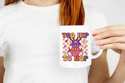 Too Hip to Hop - Groovy Easter Sublimation Sublimation CraftLabSVG 