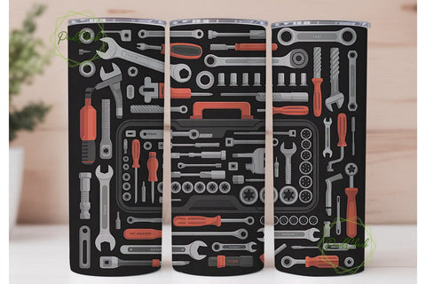 Toolbox Tumbler Wrap 20oz Sublimation PixelChick 