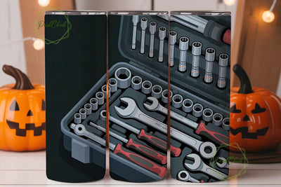 Toolbox Tumbler Wrap 20oz Sublimation PixelChick 