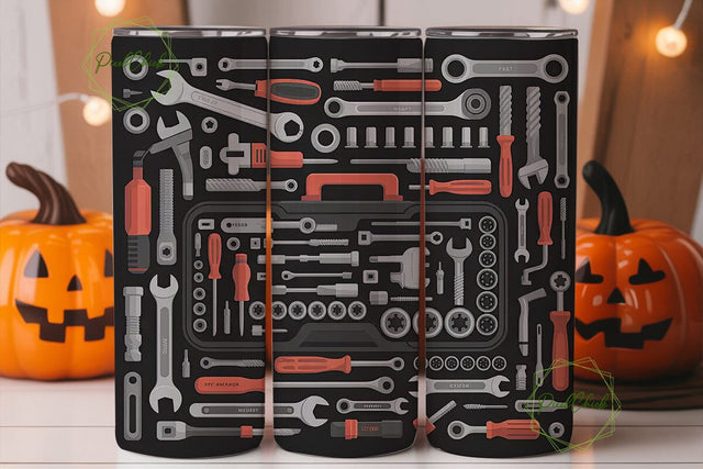 Toolbox Tumbler Wrap 20oz Sublimation PixelChick 