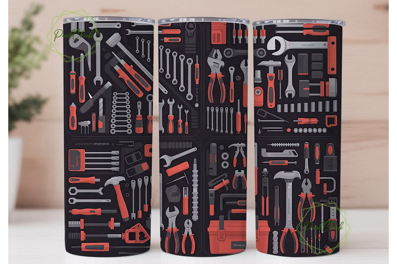 Toolbox Tumbler Wrap Sublimation PixelChick 