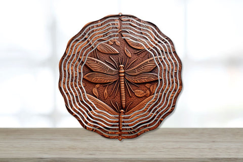 Tooled Leather Dragonflies Wind Spinner Bundle Sublimation Regulrcrative 