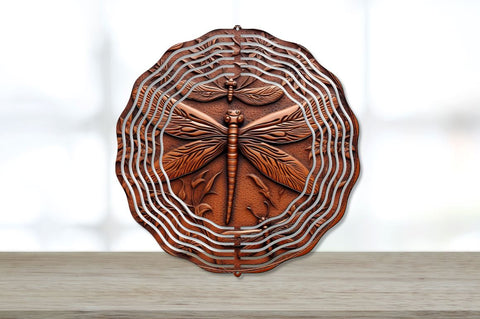 Tooled Leather Dragonflies Wind Spinner Bundle Sublimation Regulrcrative 