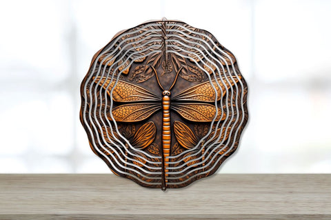 Tooled Leather Dragonflies Wind Spinner Sublimation Bundle Sublimation Regulrcrative 