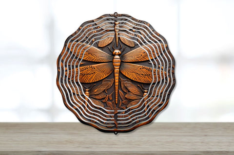 Tooled Leather Dragonflies Wind Spinner Sublimation Bundle Sublimation Regulrcrative 