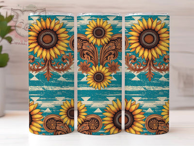 Tooled Western Aztec Tumbler, Aztec Leather Tumbler, Stylish 20oz Wrap, Sublimation Design, Trendy Gift Idea, Western Leather Wrap, Rustic Aztec Tumbler Sublimation Lara' s Designs 