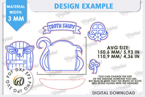 Tooth Fairy Door Laser Cut. Kids Room Decoration SVG SVG Evgenyia Guschina 