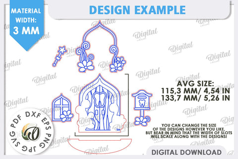 Tooth Fairy Door Laser Cut. Kids Room Decoration SVG SVG Evgenyia Guschina 