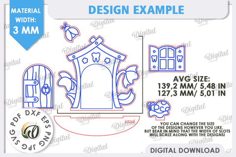 Tooth Fairy Door Laser Cut. Kids Room Decoration SVG SVG Evgenyia Guschina 