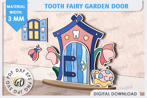 Tooth Fairy Door Laser Cut. Kids Room Decoration SVG SVG Evgenyia Guschina 