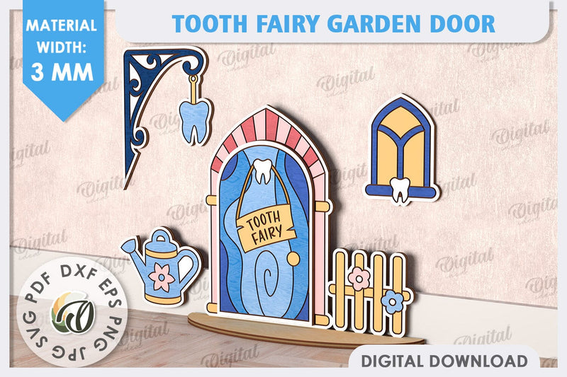 Tooth Fairy Door Laser Cut. Kids Room Decoration SVG SVG Evgenyia Guschina 