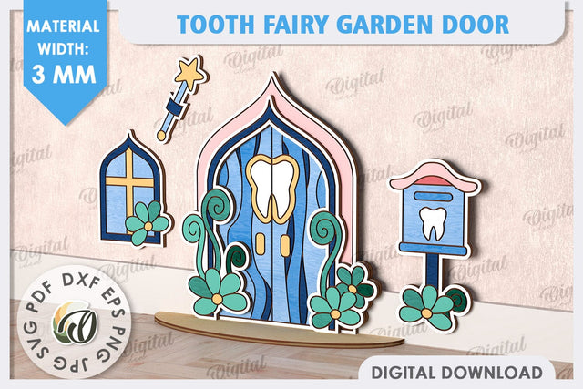 Tooth Fairy Door Laser Cut. Kids Room Decoration SVG SVG Evgenyia Guschina 