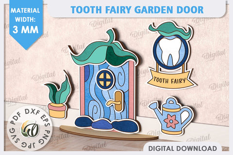 Tooth Fairy Door Laser Cut. Kids Room Decoration SVG SVG Evgenyia Guschina 