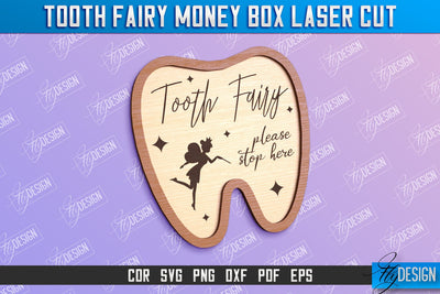 Tooth Fairy Money Box | Money Holder Laser Cut Design | Greeting Cards SVG Fly Design 
