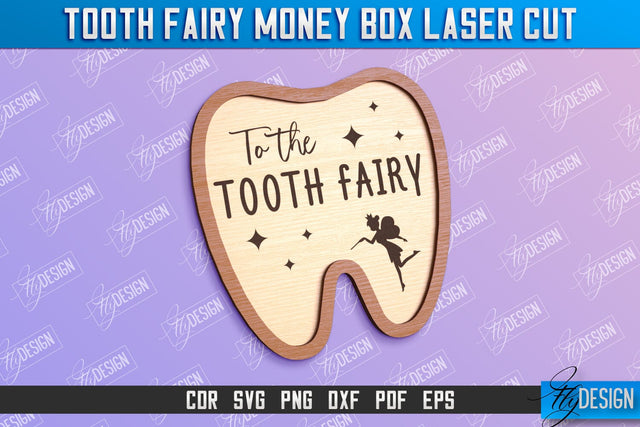Tooth Fairy Money Box | Money Holder Laser Cut Design | Greeting Cards SVG Fly Design 