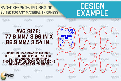 Tooth Fairy Money Holders Laser Cut Bundle SVG Evgenyia Guschina 