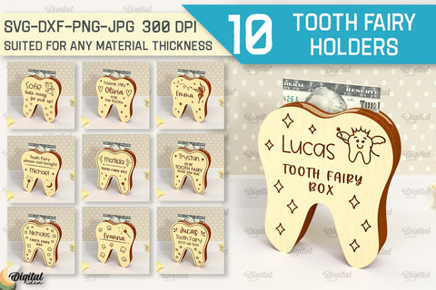 Tooth Fairy Money Holders Laser Cut Bundle SVG Evgenyia Guschina 