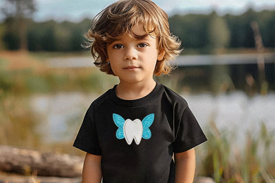 Tooth with Fairy Wings Applique Embroidery Embroidery/Applique DESIGNS Designed by Geeks 
