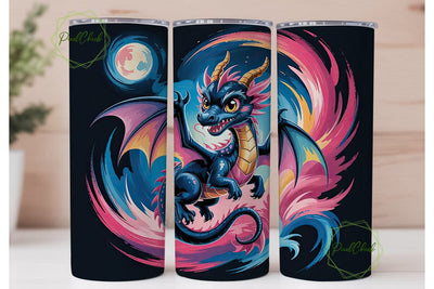 Toothless Dragon 20oz Tumbler Wrap Sublimation PixelChick 