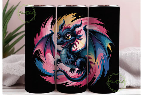 Toothless Dragon 20oz Tumbler Wrap Sublimation PixelChick 