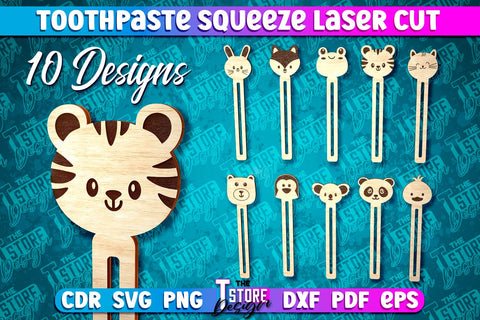 Toothpaste Squeezer Laser Cut | Laser Cut SVG Design | CNC File SVG The T Store Design 