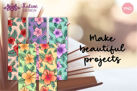 Topical bookmark, Hibiscus flowers bookmark, Floral Bookmarks, Flower Bookmarks, Watercolor Bookmarks, Printable Bookmark, Bookmark Design, Pdf Bookmark, Bookmark Bundle, Bookmark Set, Diy Bookmarks, Bookmark Sublimation Digital bookmarks, PNG file SVG KatineDesign 