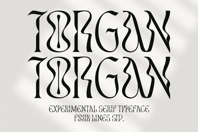 Torgan – Experimental Serif Font Font Four Lines Std. 