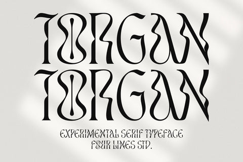 Torgan – Experimental Serif Font Font Four Lines Std. 