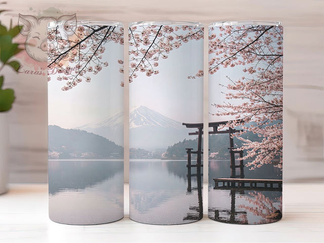 Torii Gate Sakura 20oz Spring Tumbler, Sakura Cherry Blossom Design, Spring Drinkware, 20oz Sublimation Wrap, Japanese Aesthetic, Floral Mug, Nature Lover Gift Sublimation Lara' s Designs 