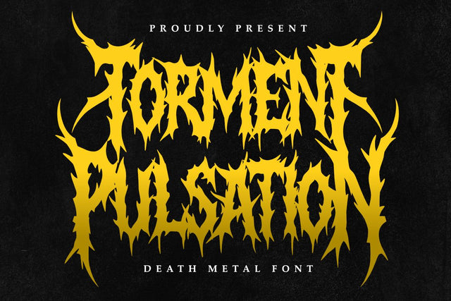 Torment Pulsation – Brutal Death Metal Font Font Masyafi Studio 