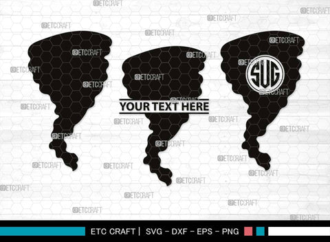 Tornado Monogram, Tornado Silhouette, Tornado SVG, Twister Svg, Whirlwind Svg, Hurricane Svg, Cyclone Svg, SB00539 SVG ETC Craft 